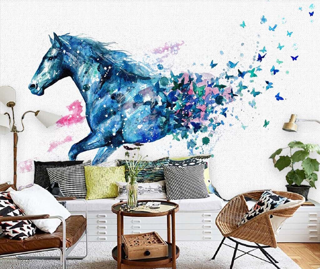 Blue Horse WG759 Wallpaper Mural Self Adhesive Peel and Stick | Etsy