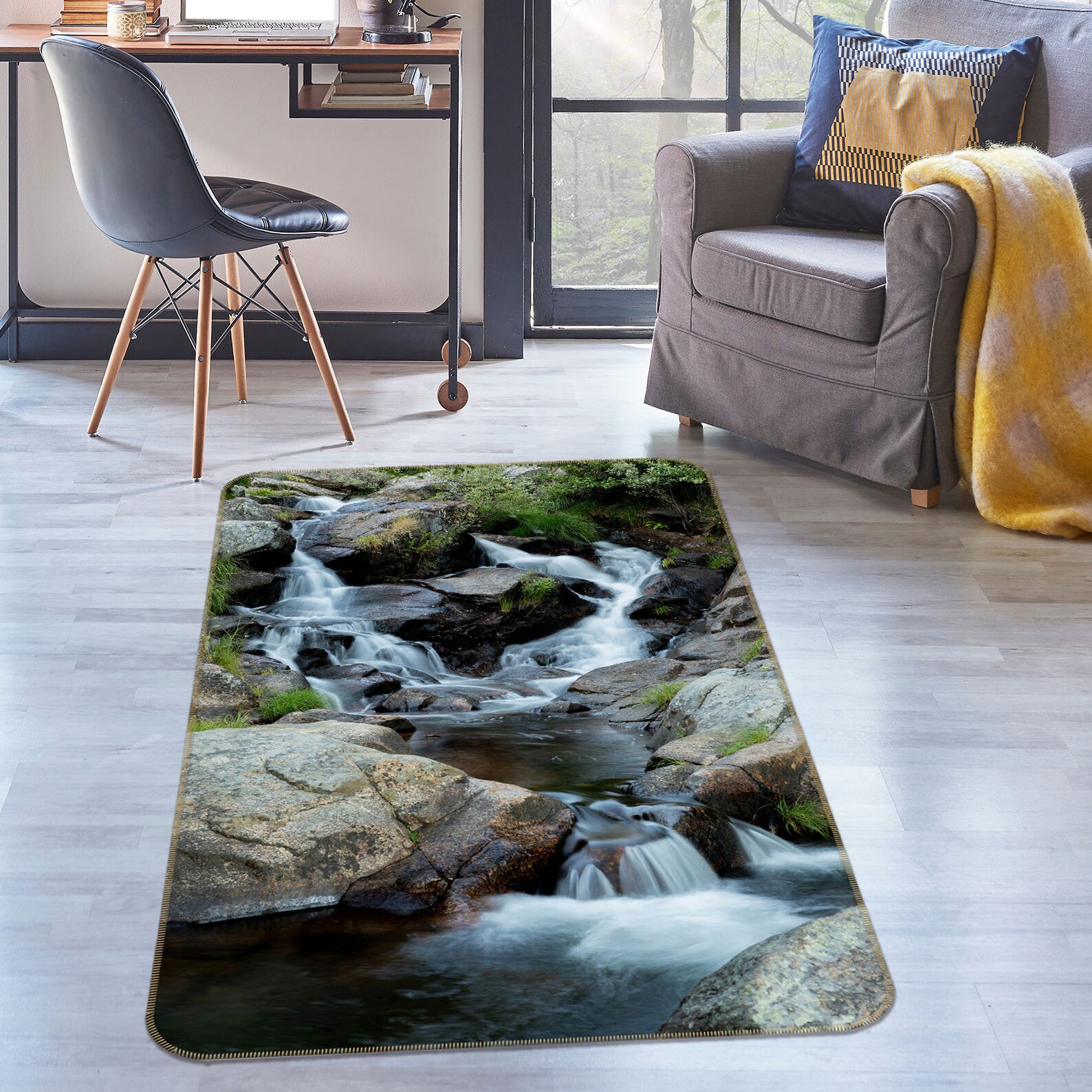 3D Ingenious Flowing Water FA5754 Floor Non Slip Rug Carpet Etsy