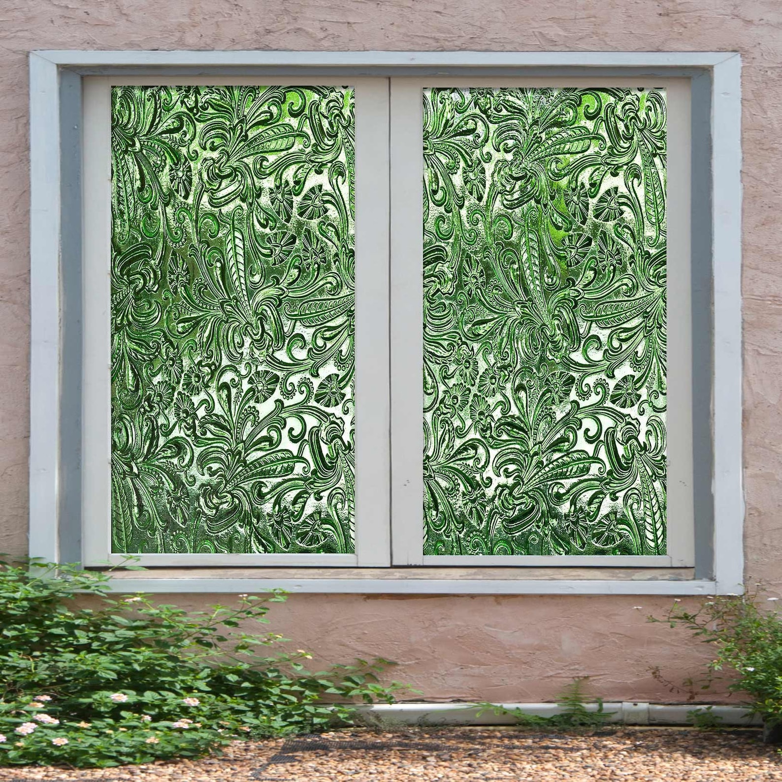 3D Artistic Green W1072 Window Film Print Sticker Cling - Etsy