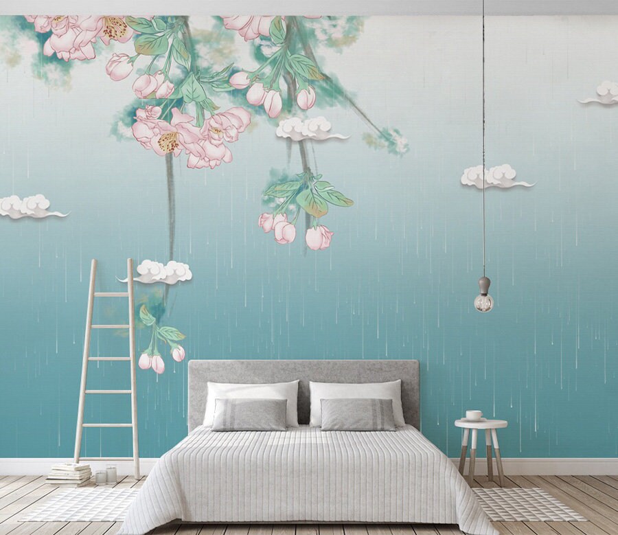 Plum Blossom 2571 Wallpaper Mural Self Adhesive Peel and Stick | Etsy