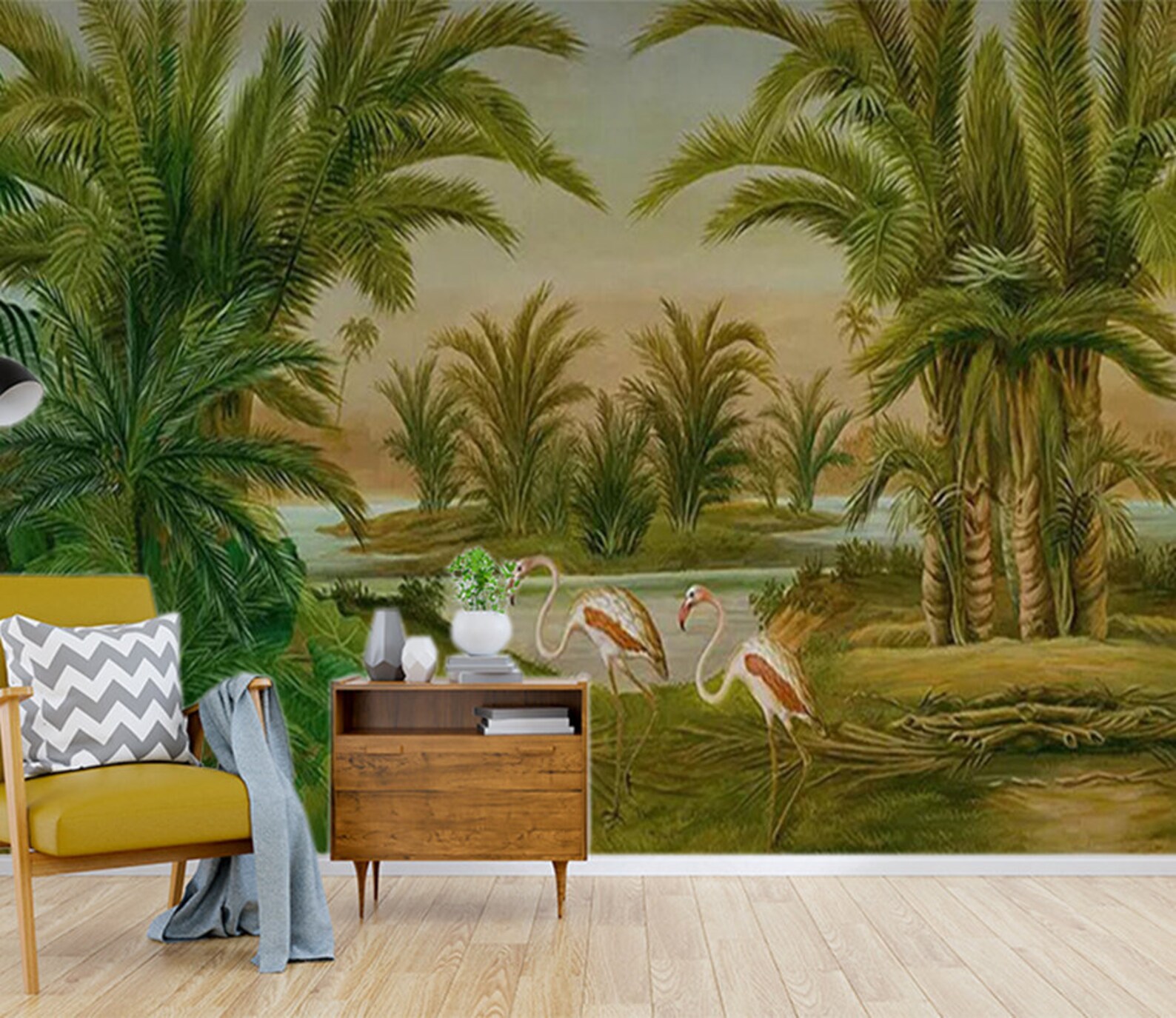 Flamingo River 2416 Wallpaper Mural Self Adhesive Peel and Etsy