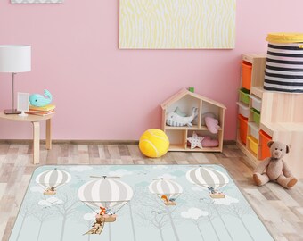 ALAZA Vintage Eiffel Tower France Hot Air Ballon Round Area Rug for Living Room Bedroom 3' Diameter 92 cm ALAZA Vintage Eiffel Tower France Hot Air Ballon Round Area Rug for Living Room Bedroom 3' Diameter 92 cm