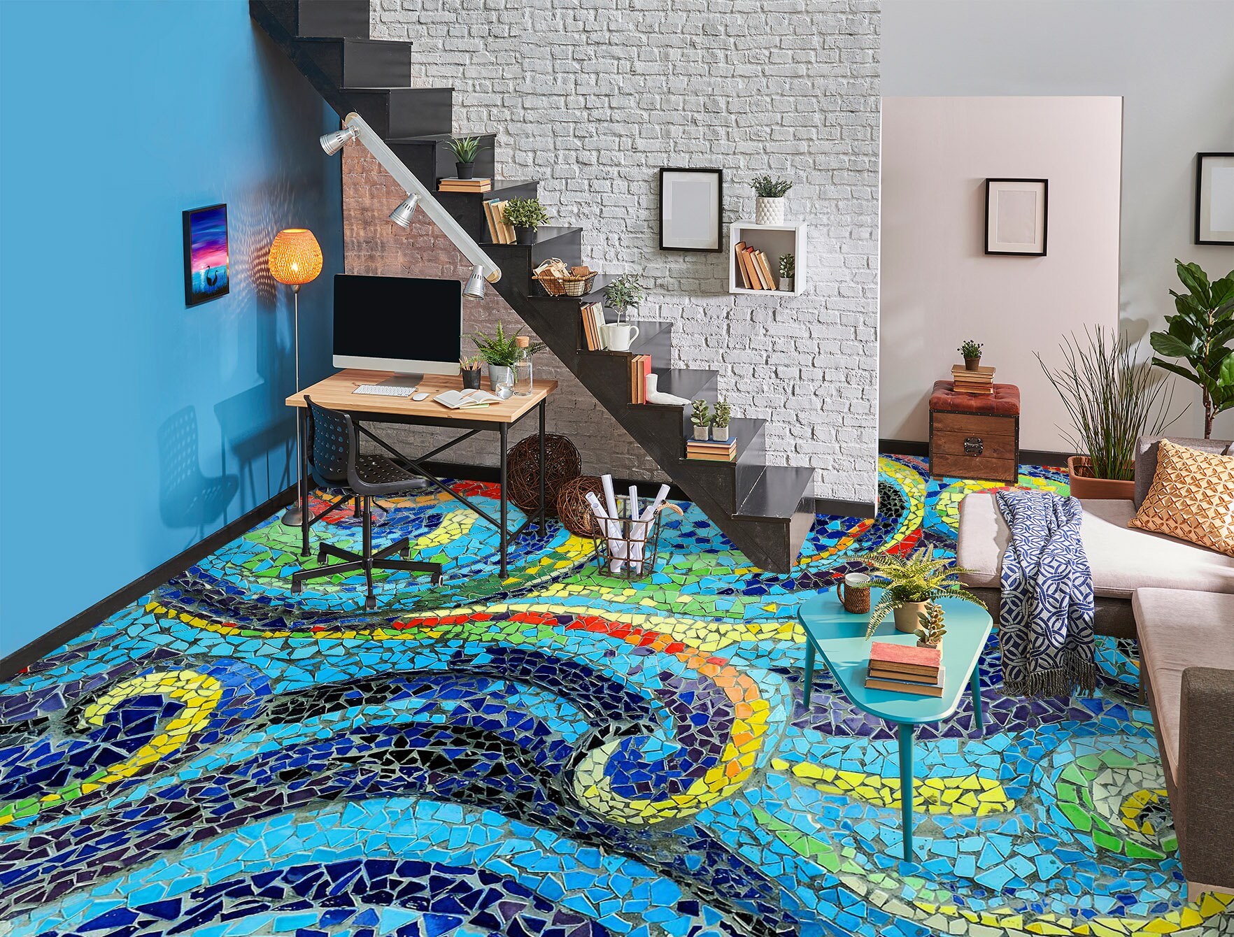 High-Quality Floor Spray Paint Scene for Desktop High-Quality Floor Spray Paint Scene for Desktop