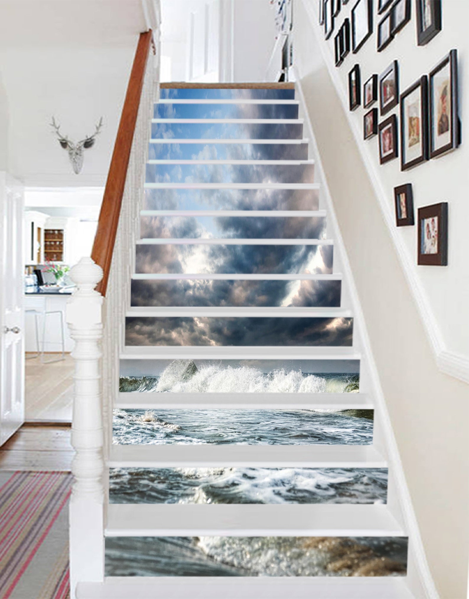 3D Sea Wave Cloud SS0721 Pattern Tile Marble Stair Risers Etsy