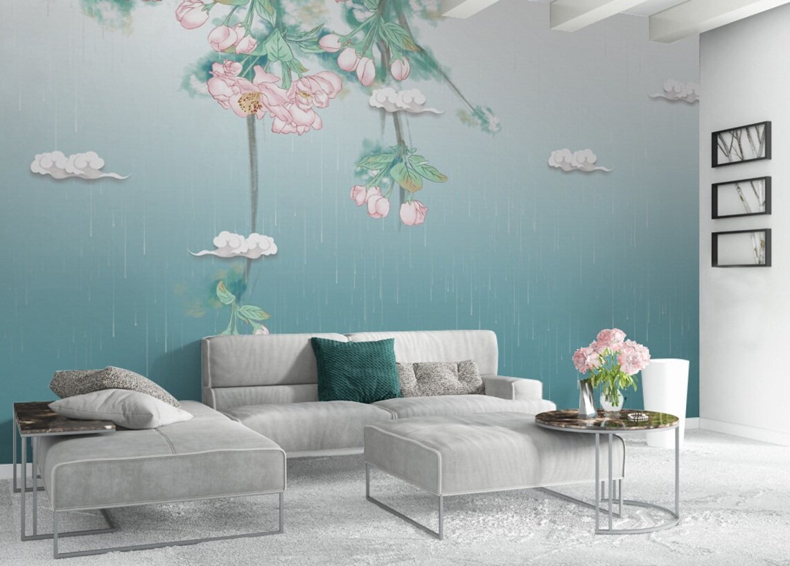 Plum Blossom 2571 Wallpaper Mural Self Adhesive Peel and Stick | Etsy