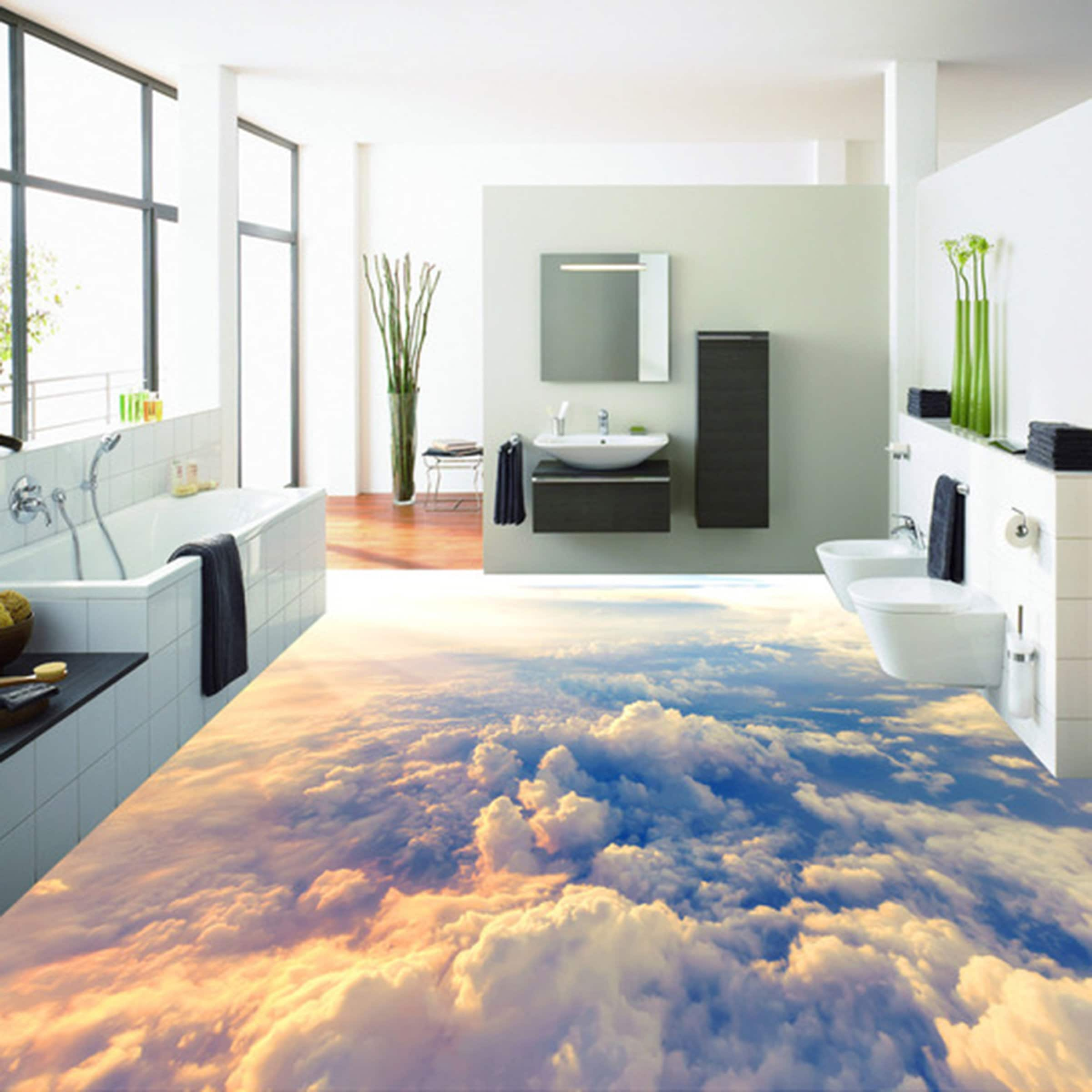 3D Black And White Spray Painting 1117 Floor Mural Wallpaper