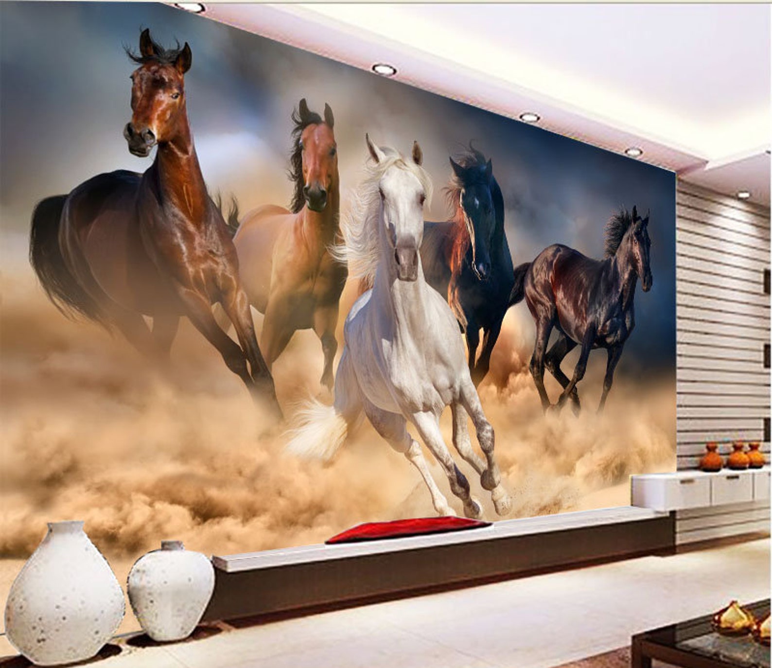 White Horse 2032 Wallpaper Mural Self Adhesive Peel and Stick - Etsy