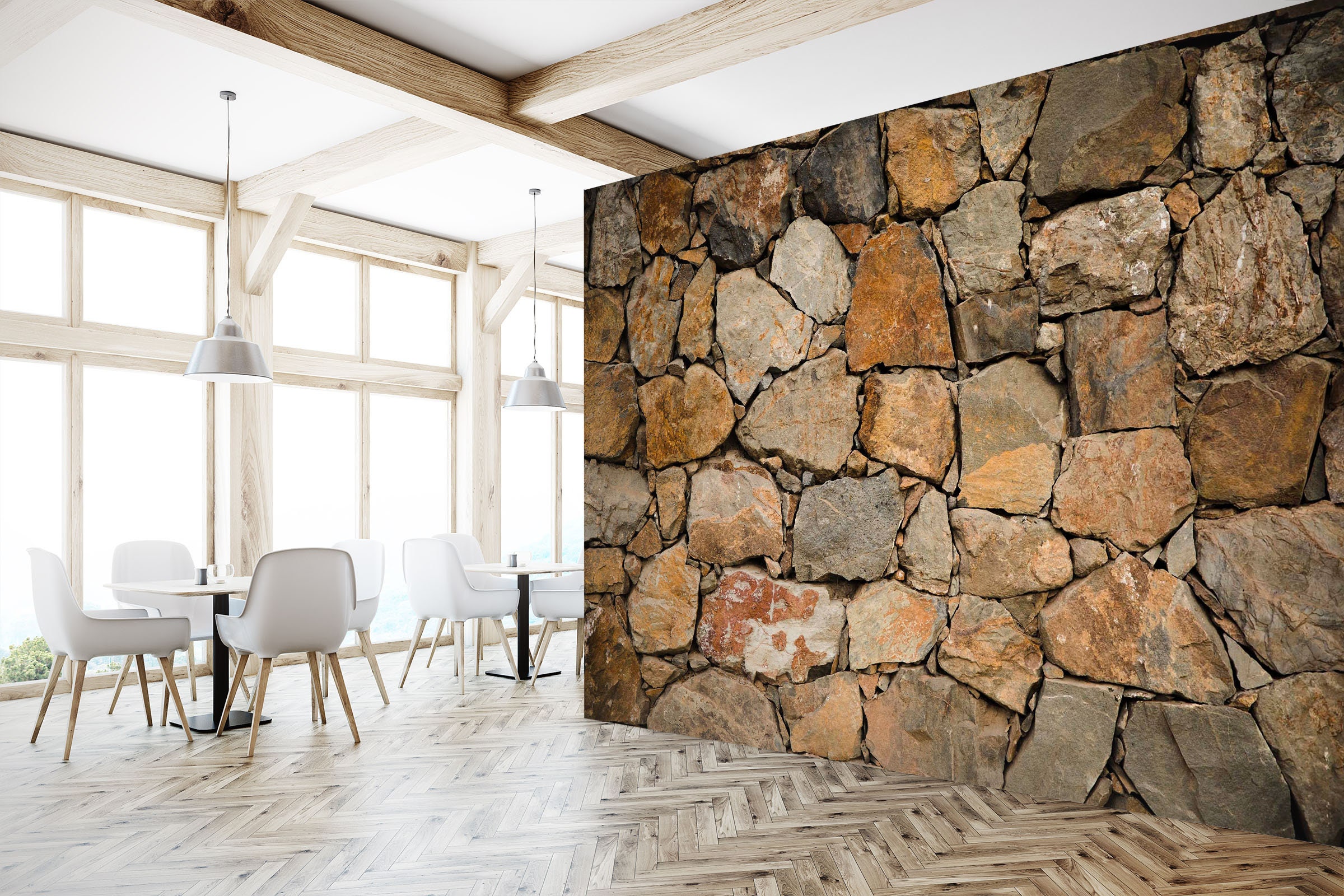 123x87312x219cm Stone Wall 870 Wallpaper Mural Etsy