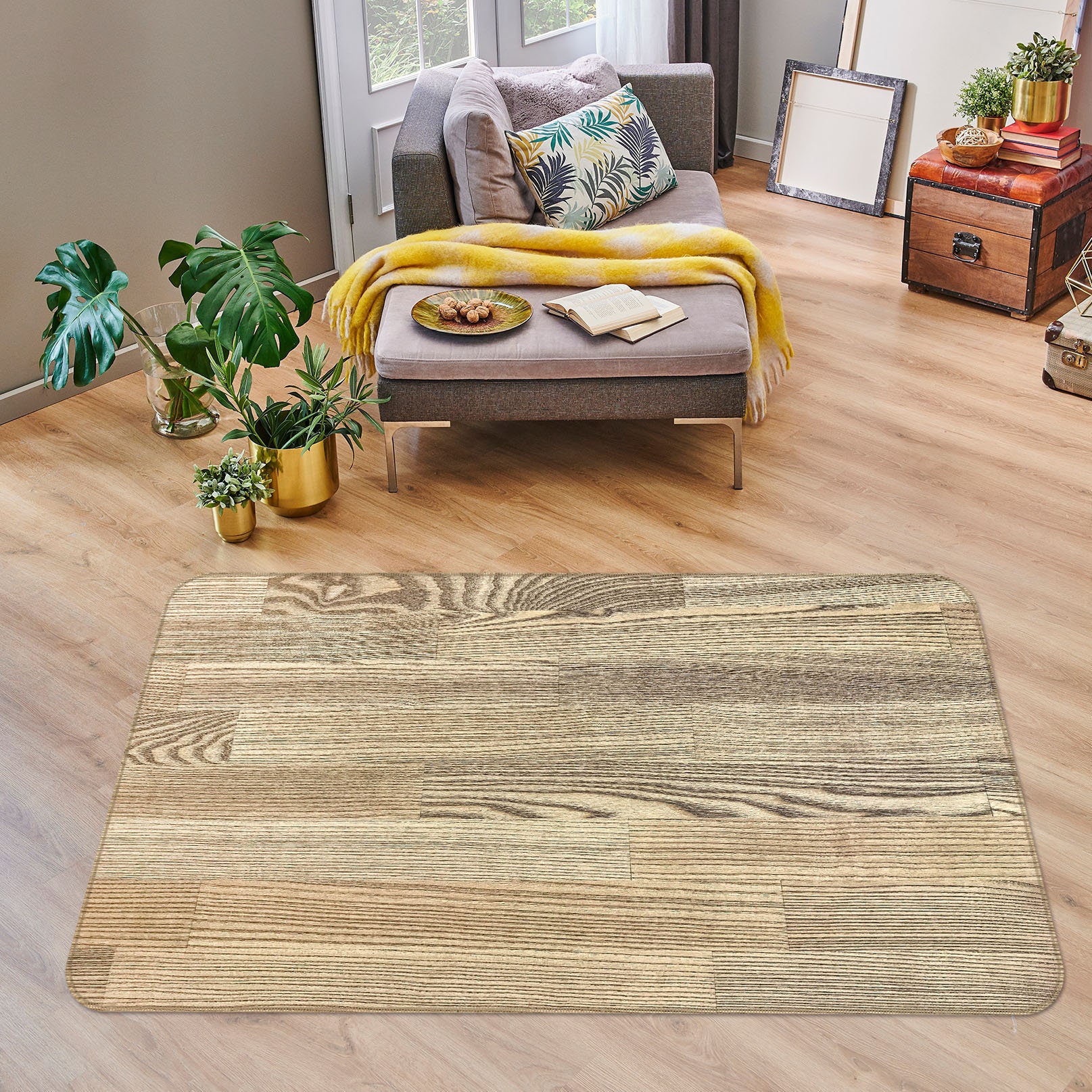 3D Fun Wood Grain FA772 Floor Non Slip Rug Carpet Room Mat Etsy
