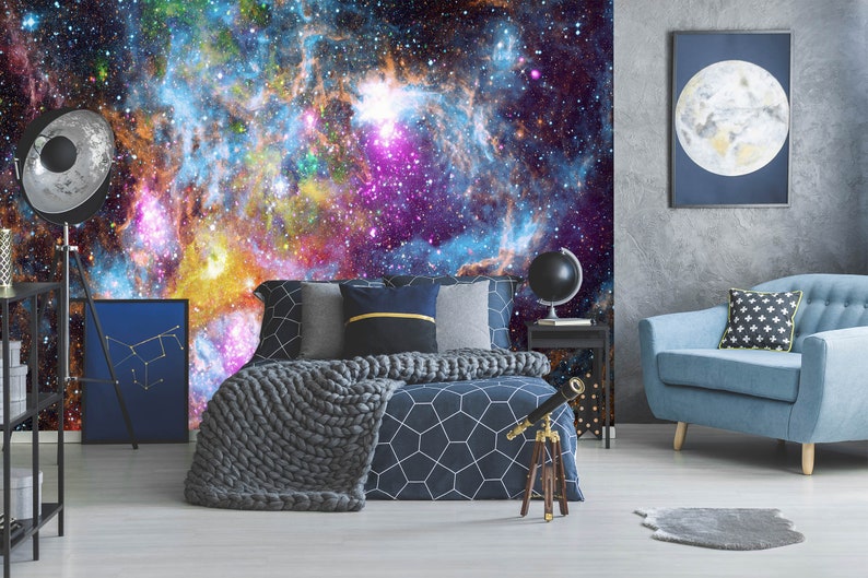 Color Galaxy 037 Wallpaper Mural Self Adhesive Peel and Stick | Etsy
