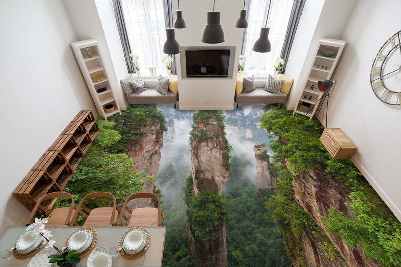 3D Chic High Mountains 9775 Floor Wallpaper Murals Self-adhesive ...