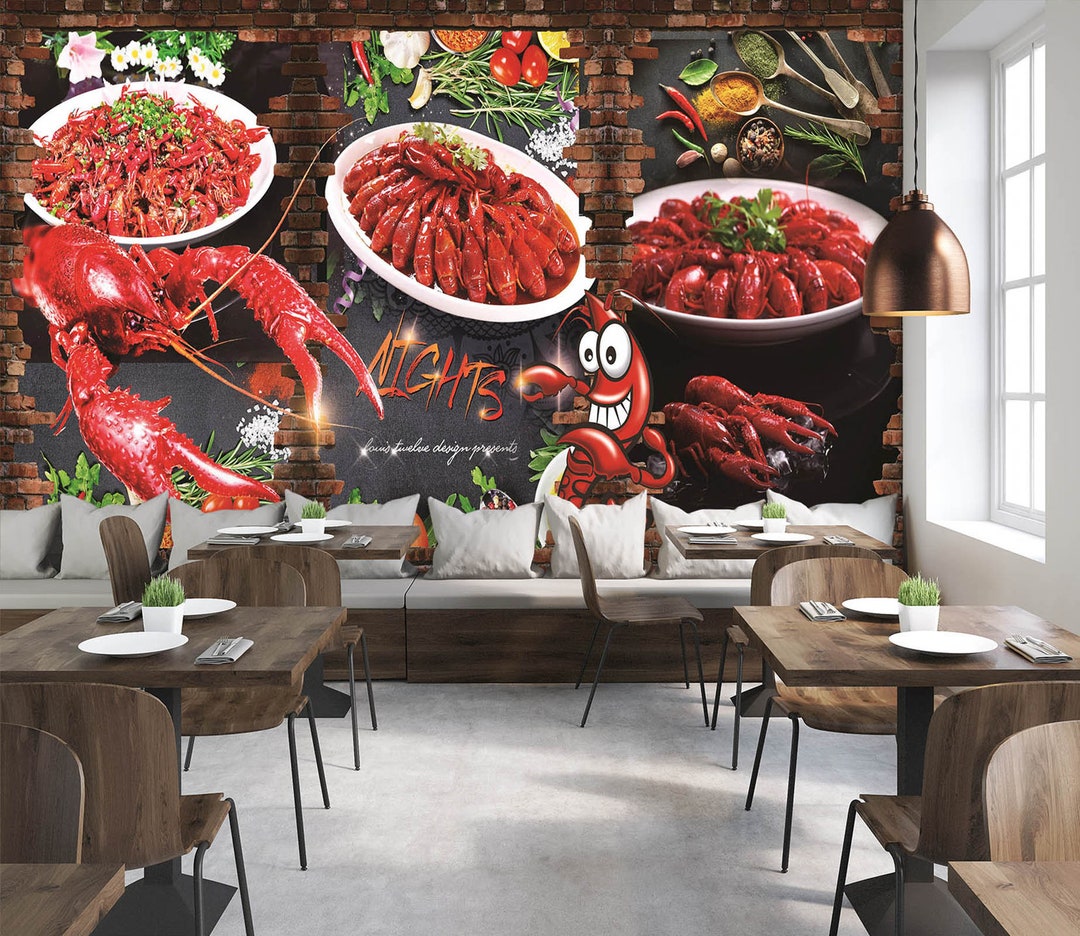 Lobsters 1648 Wallpaper Mural Self Adhesive Peel and Stick - Etsy