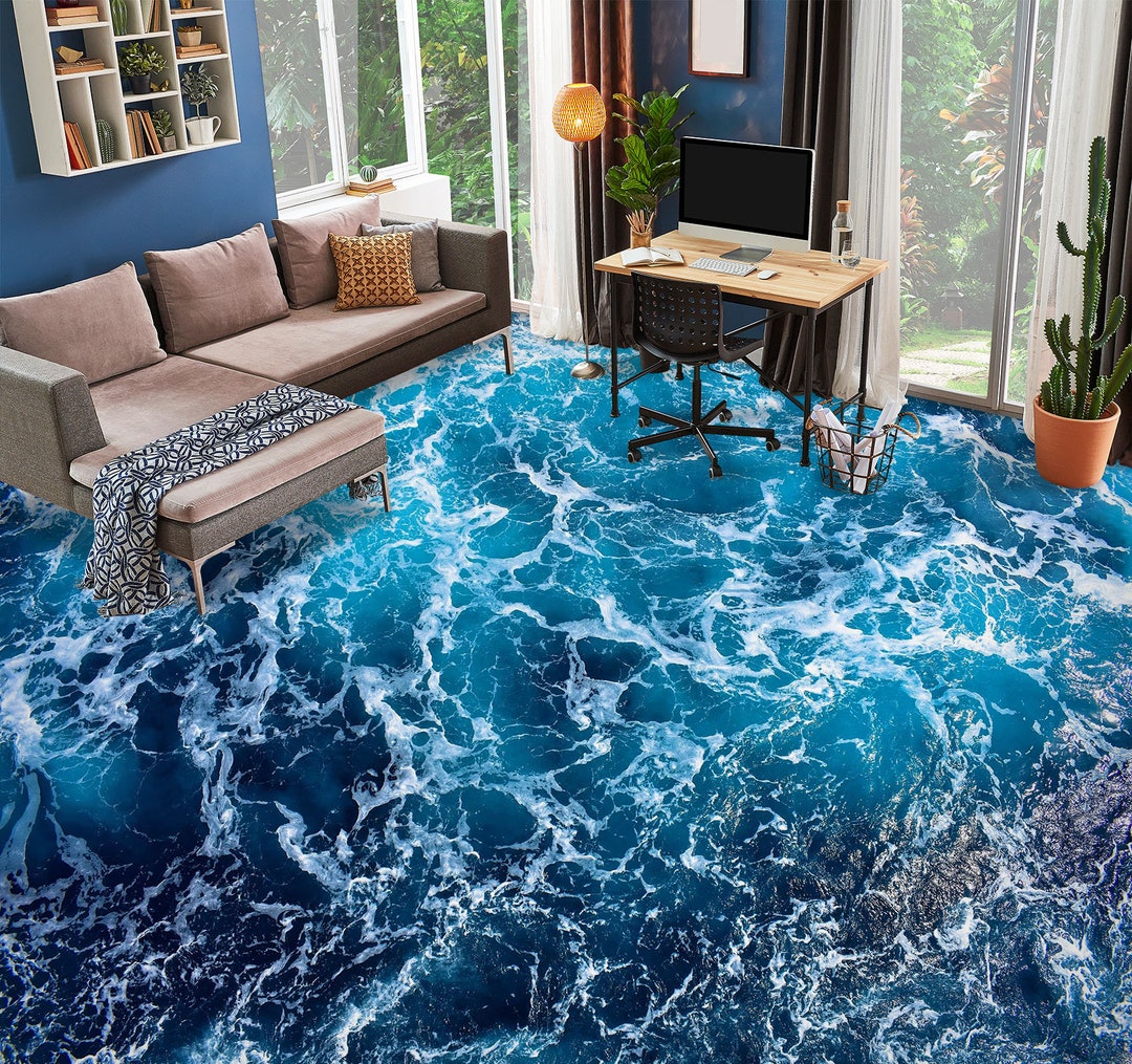 3D Jump Out Of The Sea 285 Floor Mural  Wallpaper Murals Rug & Mat Print Epoxy waterproof bath floor