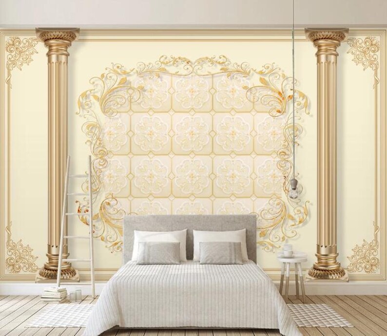 Golden Pillar WC081 Wallpaper Mural Self Adhesive Peel and Etsy