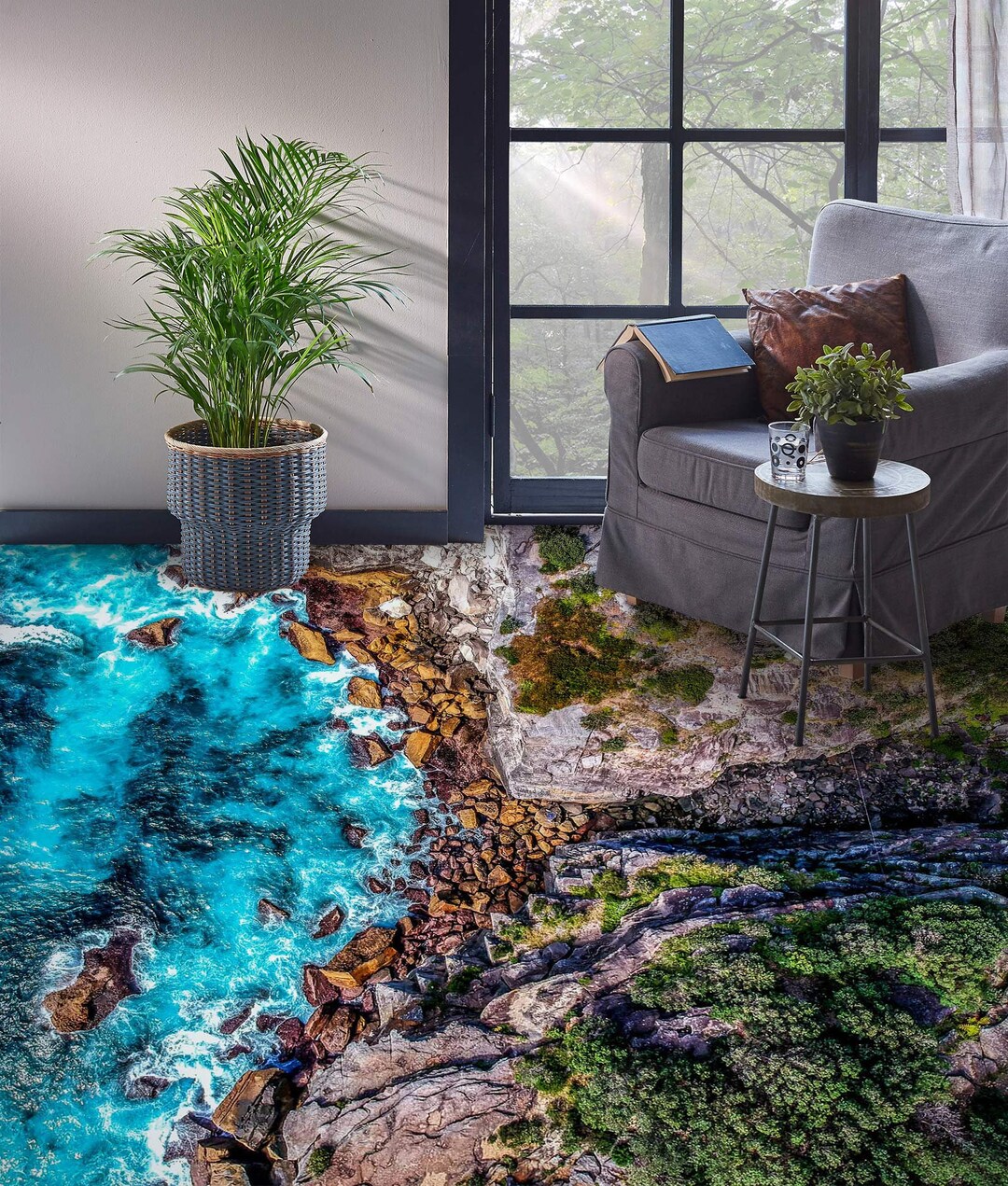 3D Dreamy Blue Lake 6298 Floor Wallpaper Murals Self-adhesive Removable ...