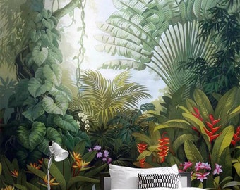 Лесной цветок 2420 Обои Mural Self Клей Пил и палка стены стены украшения стены Дизайн съемный