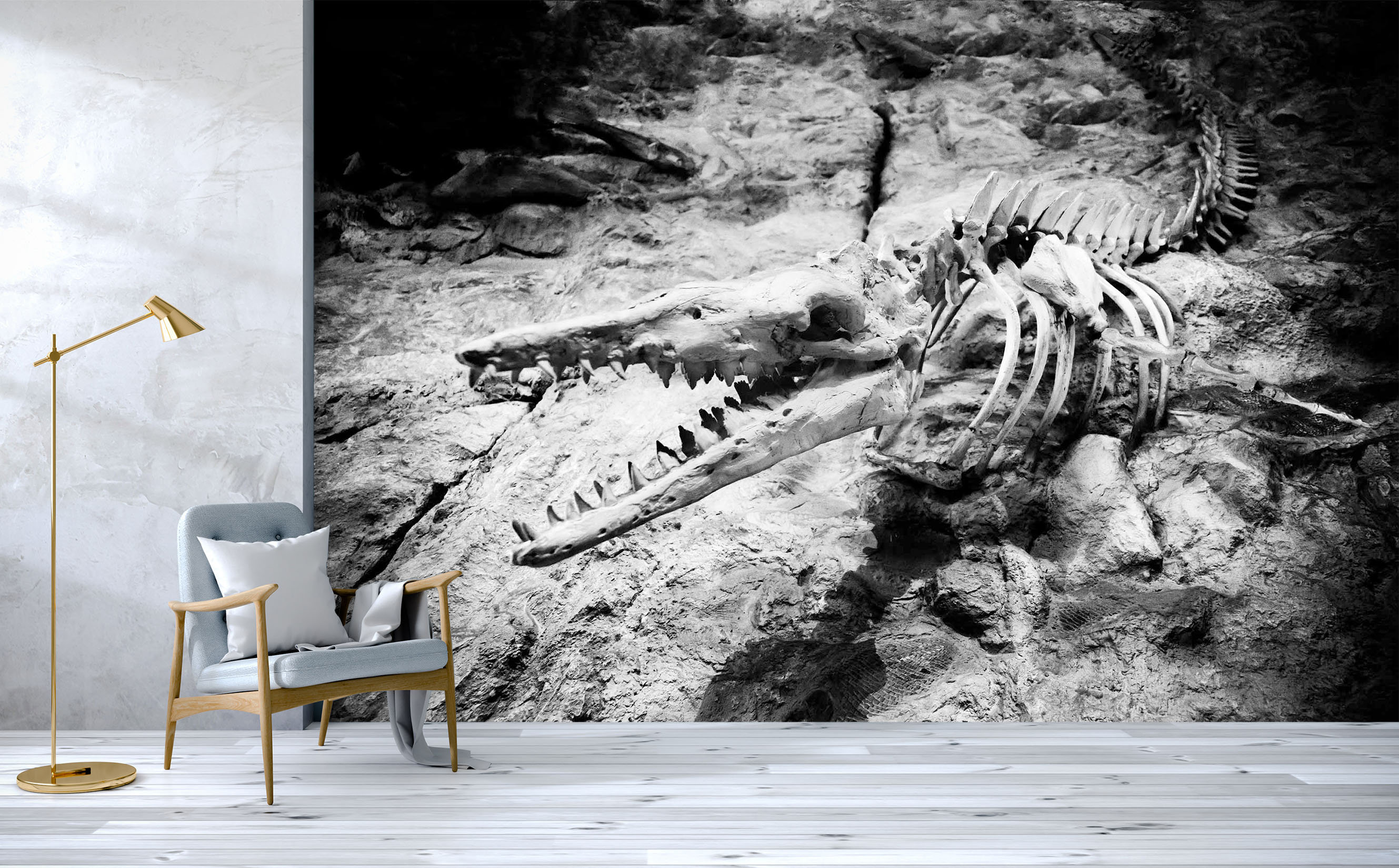 Dinosaur Fossil 2145 Wallpaper Mural Self Adhesive Peel and - Etsy