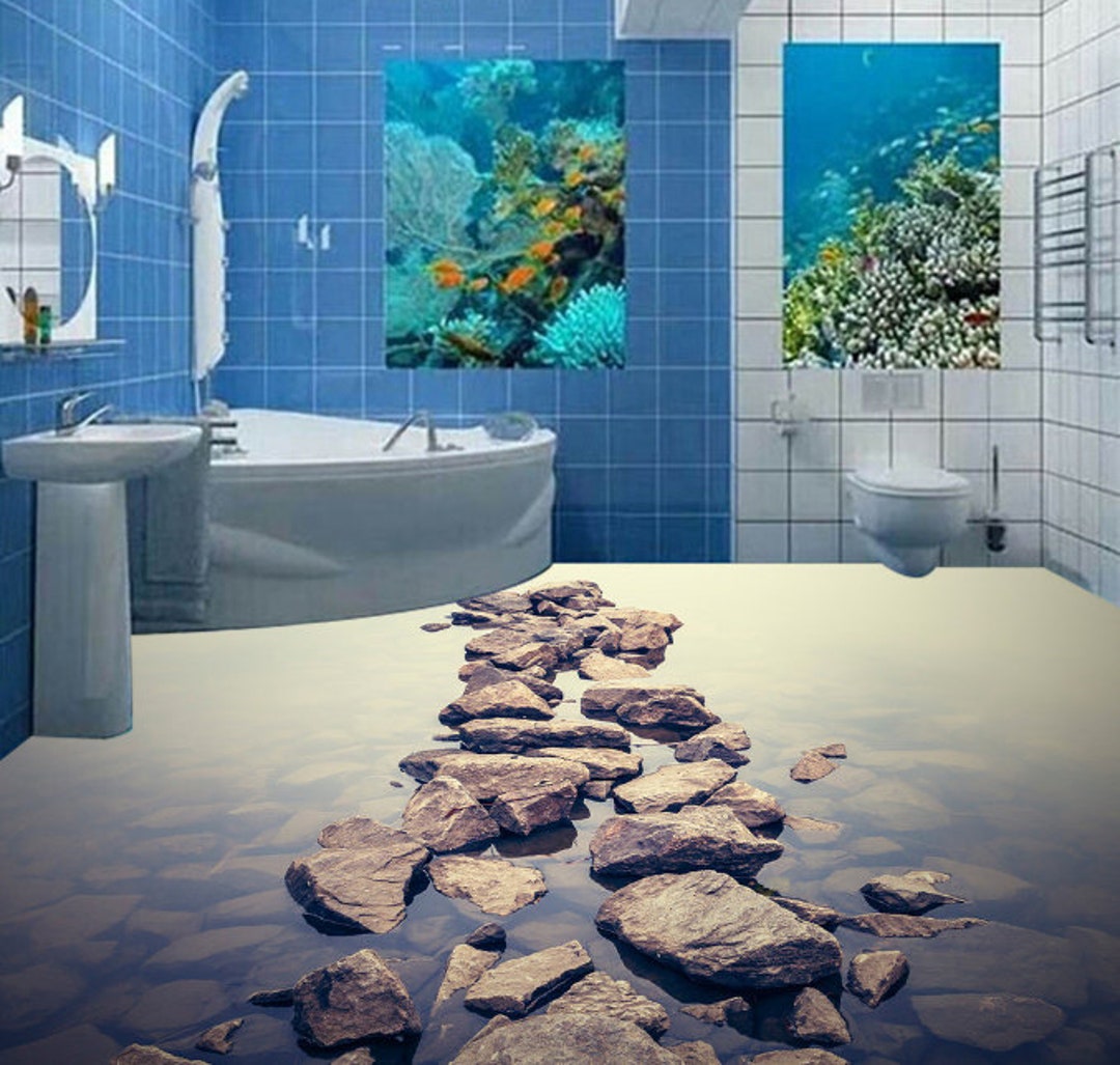 3D Sea Stones 0197 Floor Wallpaper Murals Self-adhesive Removable ...