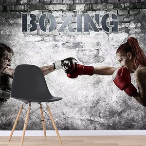 3D Powerful Boxing 5162 Gym Sports Wallpaper Mural Self Adhesive Peel and  Stick Wall Sticker Wall Decoration Removable Workout Training Romy