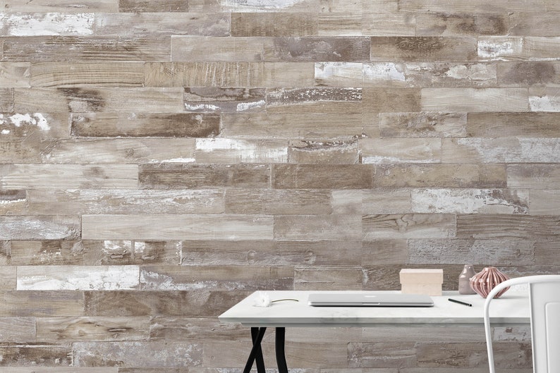 123x87312x219cm Wood White Paint 1090 Wallpaper Etsy