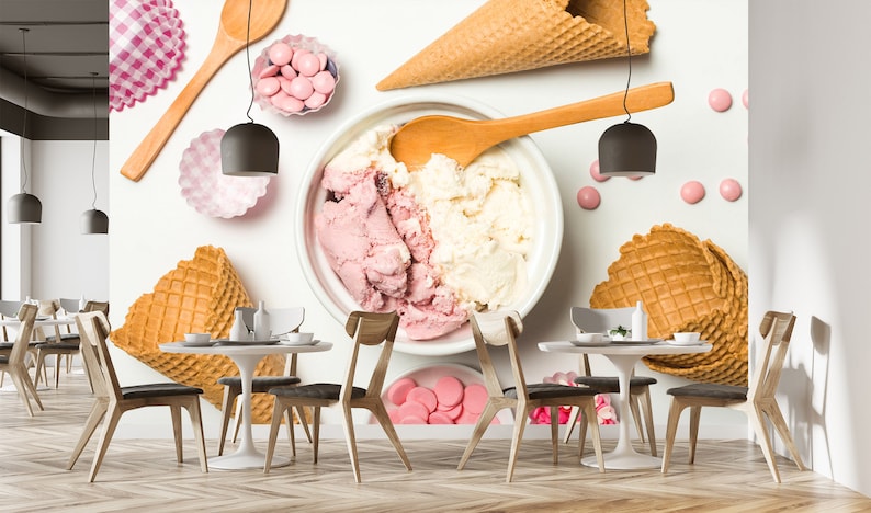 123x87312x219cm Pink Ice Cream 868 Wallpaper - Etsy