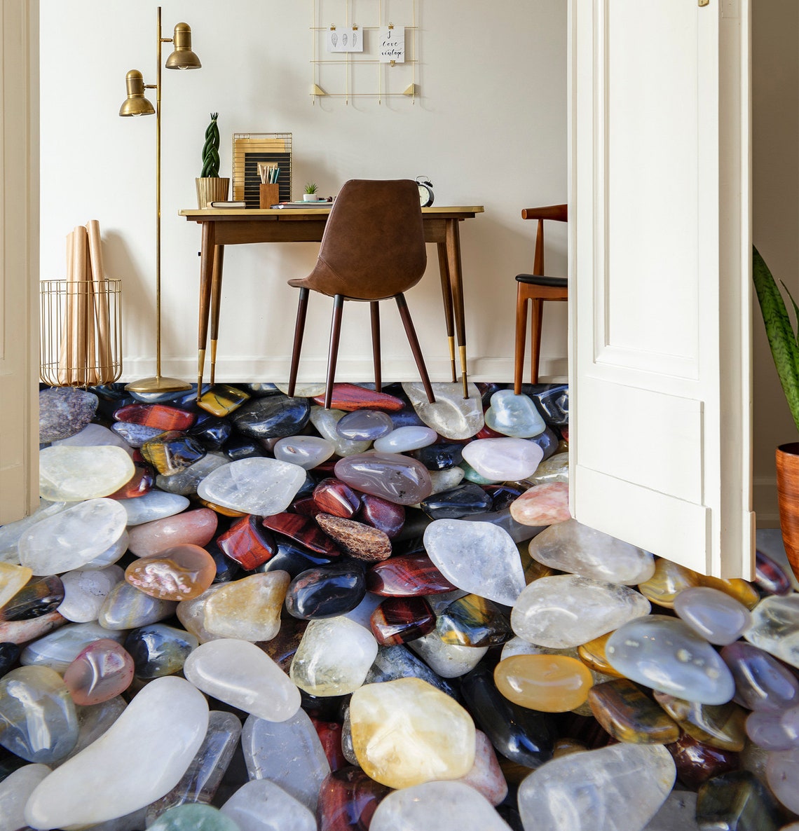 3d noble pebbles 7295 floor wallpaper murals self adhesive
