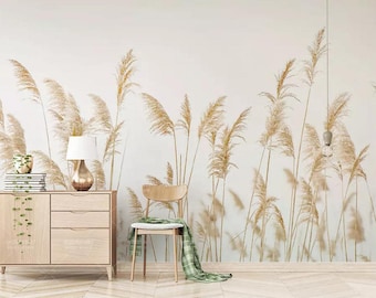 Yellow Wheat 2442 Wallpaper Mural Self Adhesive Peel and Stick Wall Sticker Wall Decoration Design Removable