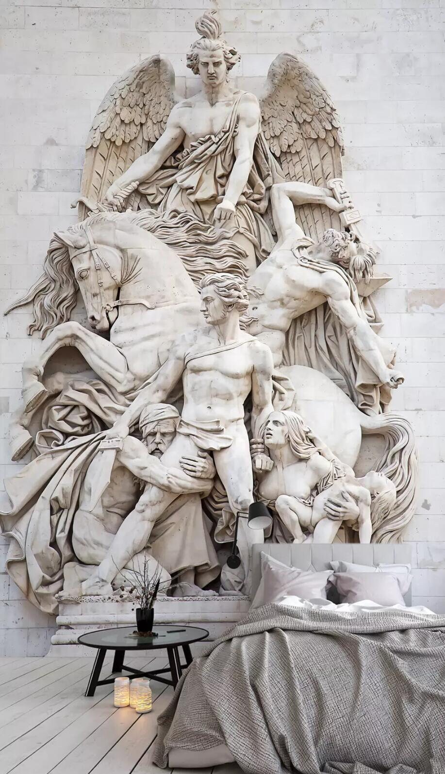 3D Angel Statue 1577 Wall Murals