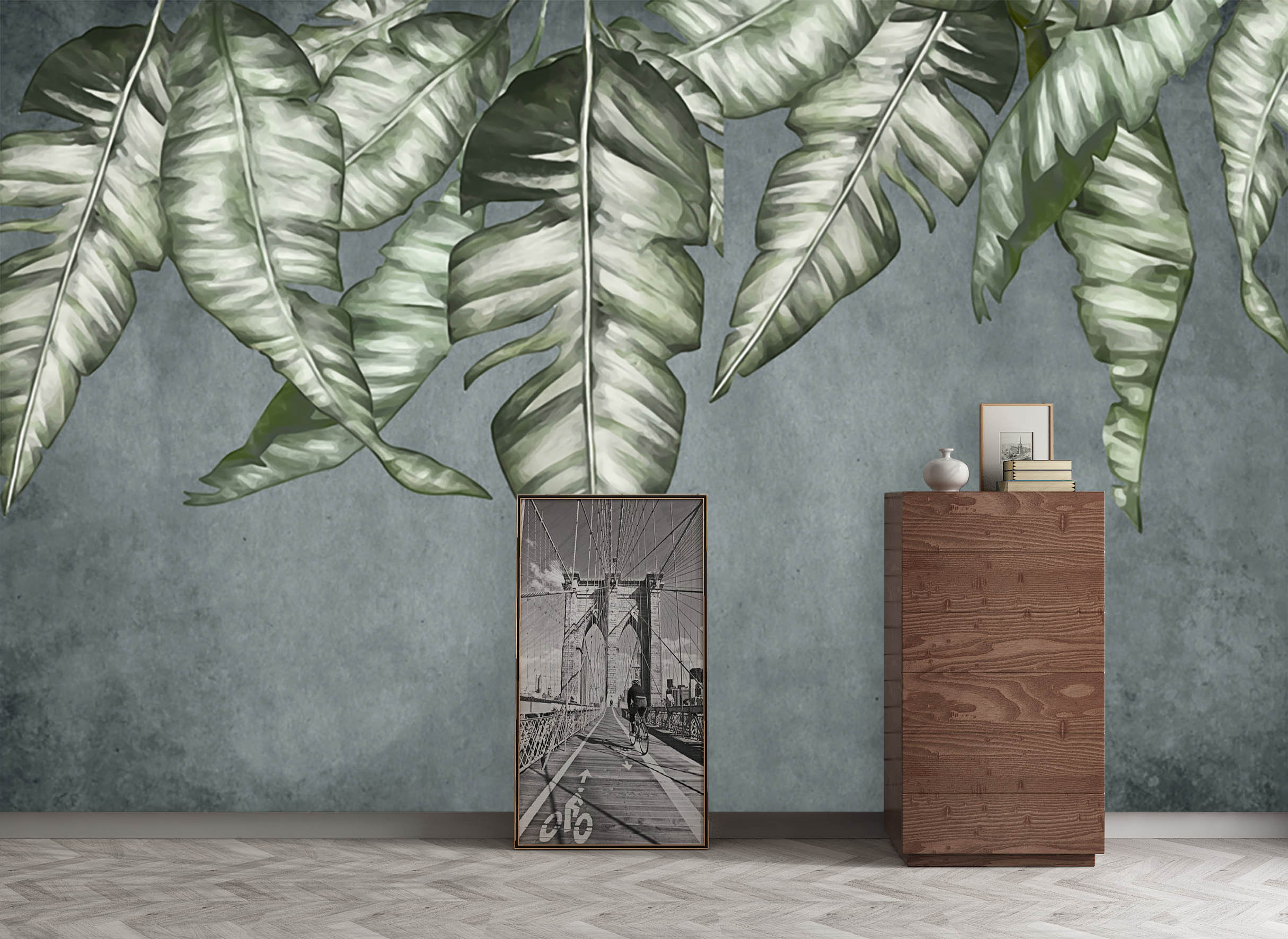 123x87312x219cm Leaf Texture 208 Wallpaper Mural Etsy