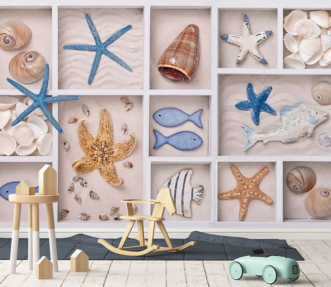 Starfish Shell 2414 Wallpaper Mural Self Adhesive Peel and Stick Wall ...