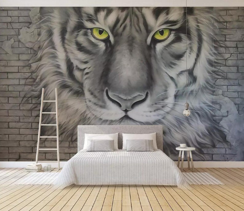 Tiger Head 2624 Wallpaper Mural Self Adhesive Peel and Stick - Etsy