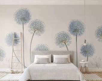 Одуванчик Трава WC039 Обои Mural Self Клей Пил и палка стены стены стены Украшения Дизайн съемный