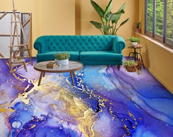3D Purple Texture 1346 Floor Wallpaper Murals Self-Adhesive Removable Kitchen Bath Floor Waterproof floor Rug Mat Print Epoxy 2024