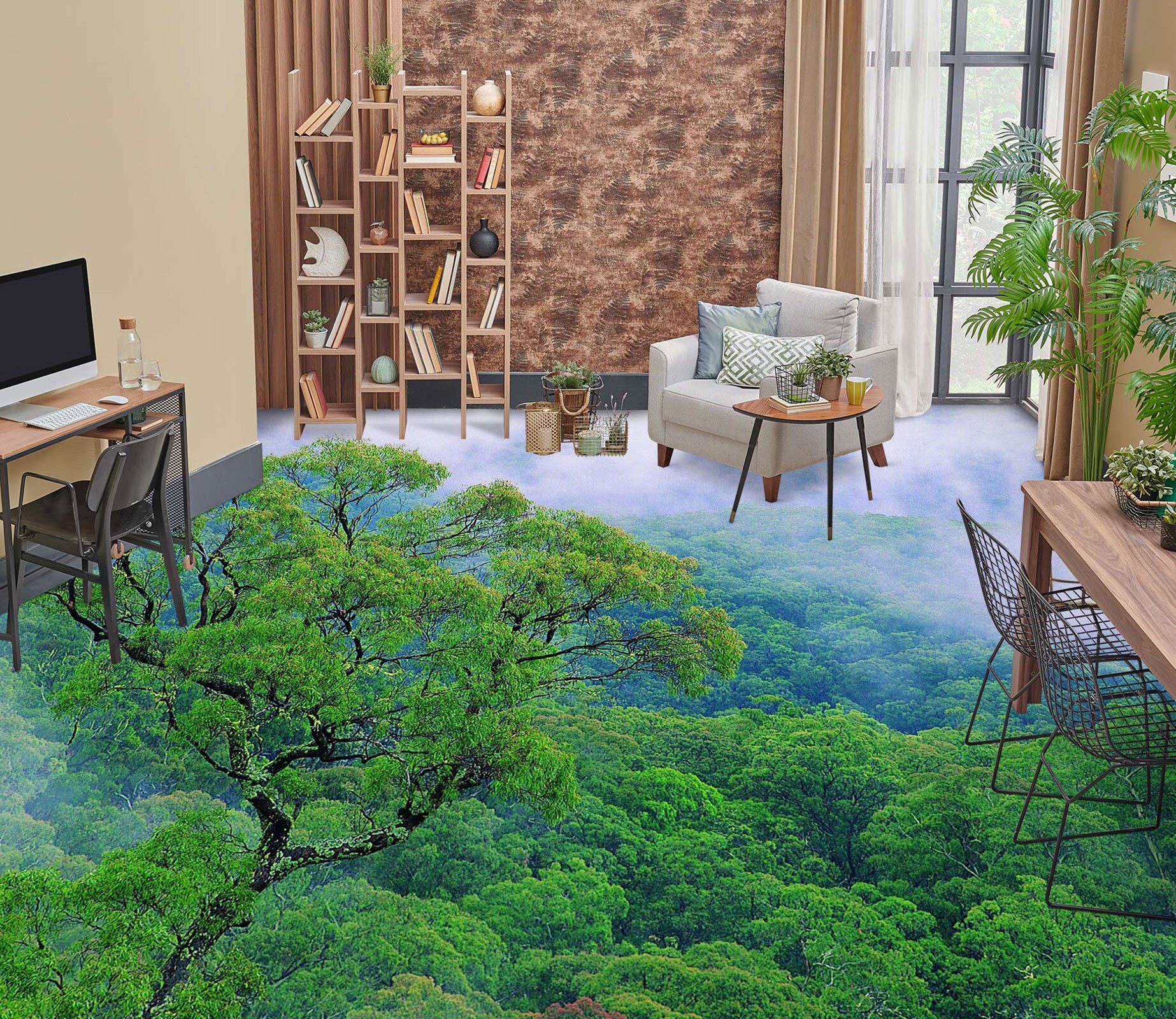 Papel Pintado Barato Winding Vine Fantasy Green Forest 3D Wall Paper Home  Decor Custom De 21,24 €