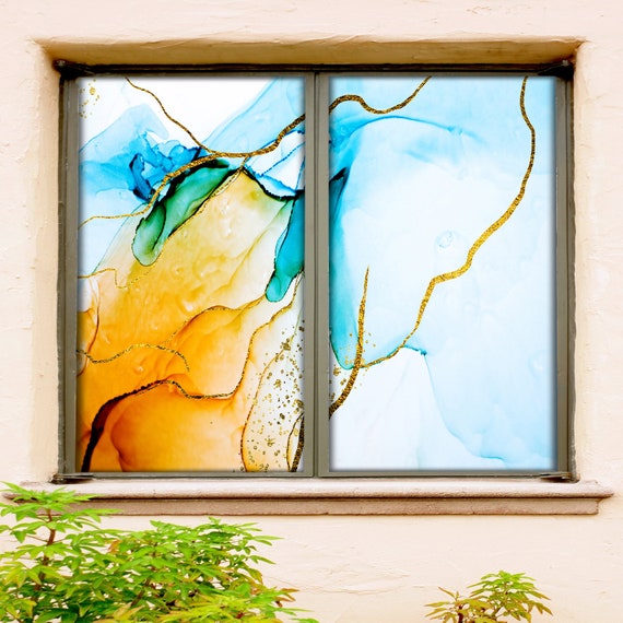 3D Elegant Colors W1016 Fensterfolie Print Aufkleber Cling Glasmalerei  Weihnachten Fenster Dekor UV Hitze Control Glas Sichtschutz Fensterfolie  Romy -  Österreich