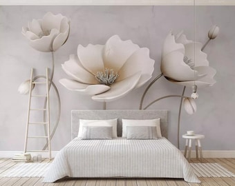 Swaying Flowers WC401 Wallpaper Mural Self Adhesive Peel and Stick Wall Sticker Wall Decoration Design Removable