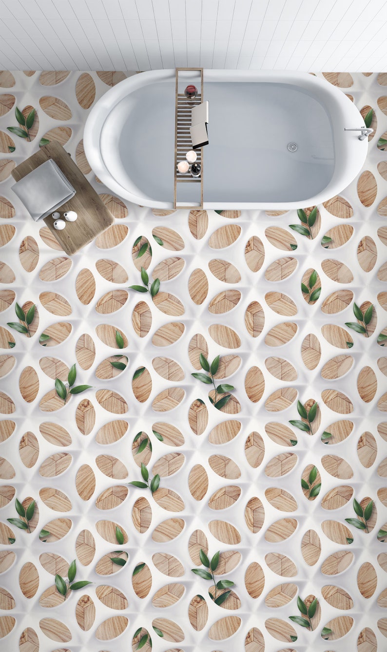 3D White Hollow Carving 6324 Floor Wallpaper Murals Self-Adhesive Removable Kitchen Bath Floor Waterproof floor Rug Mat Print Epoxy YOYO