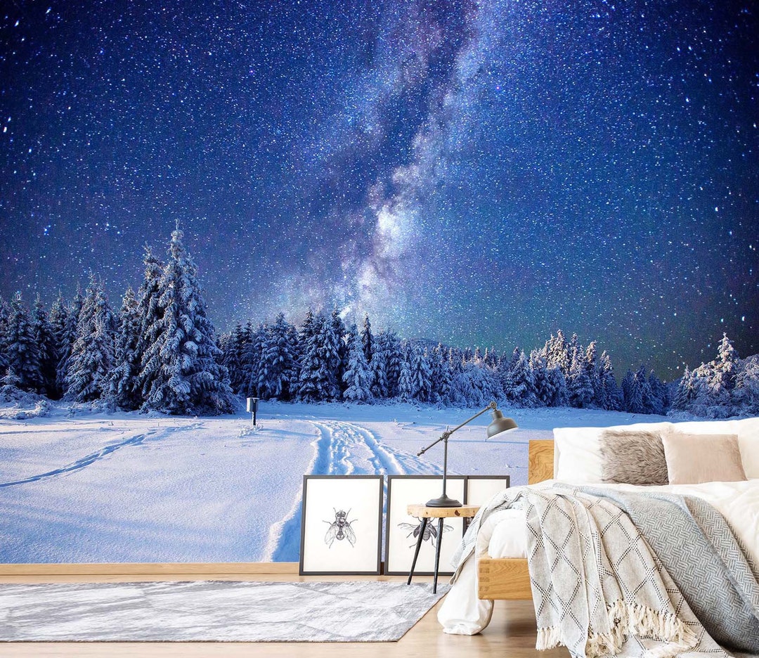 Snow Forest 1386 Wallpaper Mural Self Adhesive Peel and Stick Wall ...