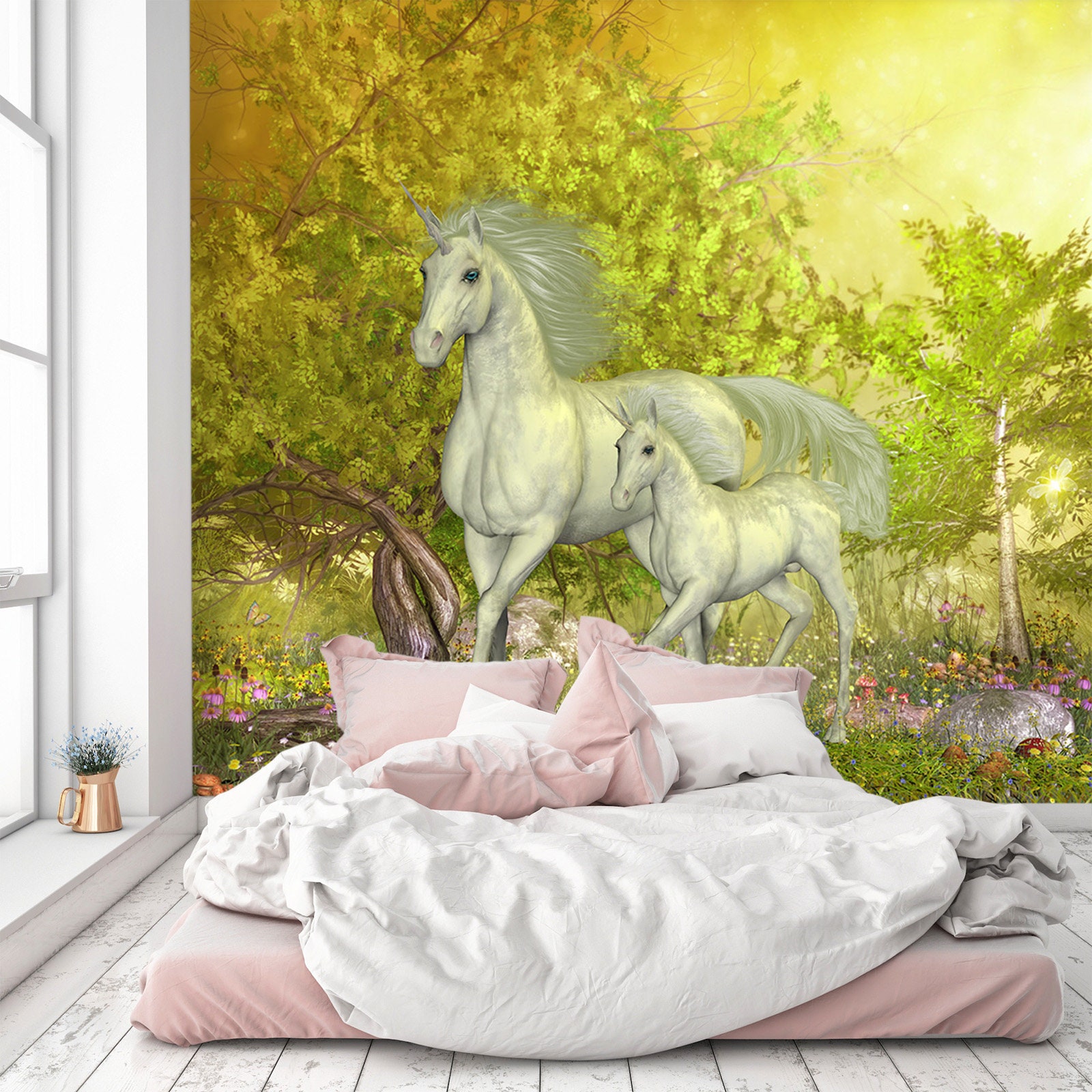 Sunset Unicorn 1809 Wallpaper Mural Self Adhesive Peel and Etsy