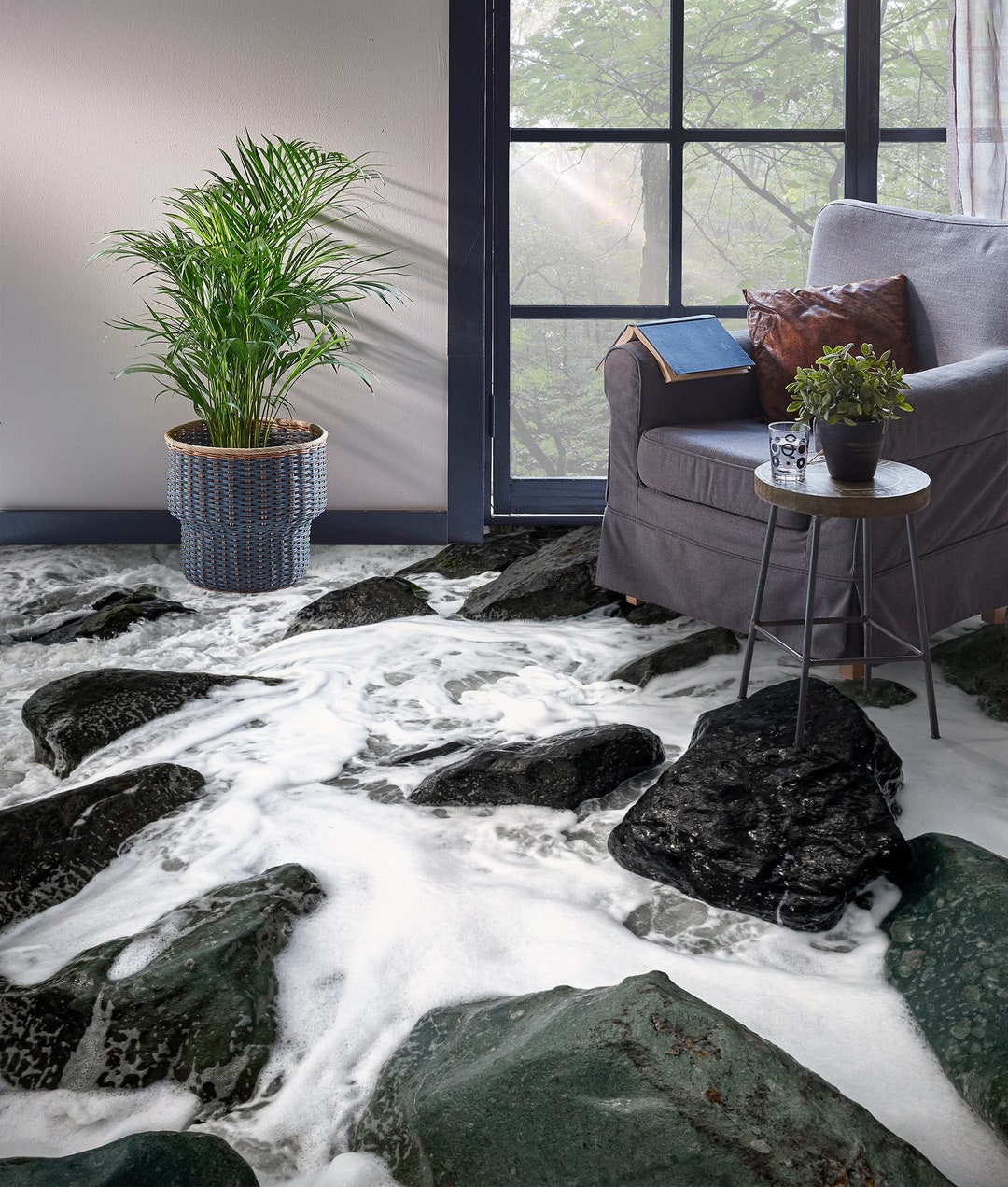 3D River Stones 2633 Floor Wallpaper Murals Self-adhesive Removable ...