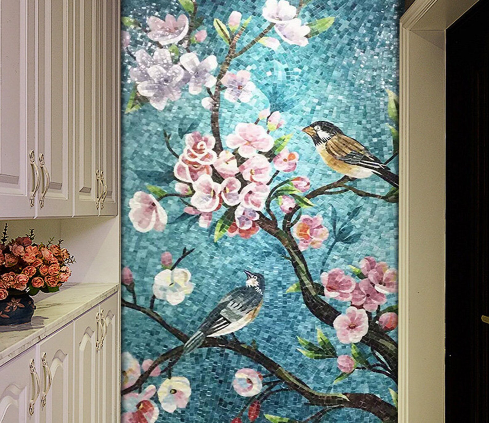 Bird Flower 2740 Wallpaper Mural Self Adhesive Peel and Stick | Etsy