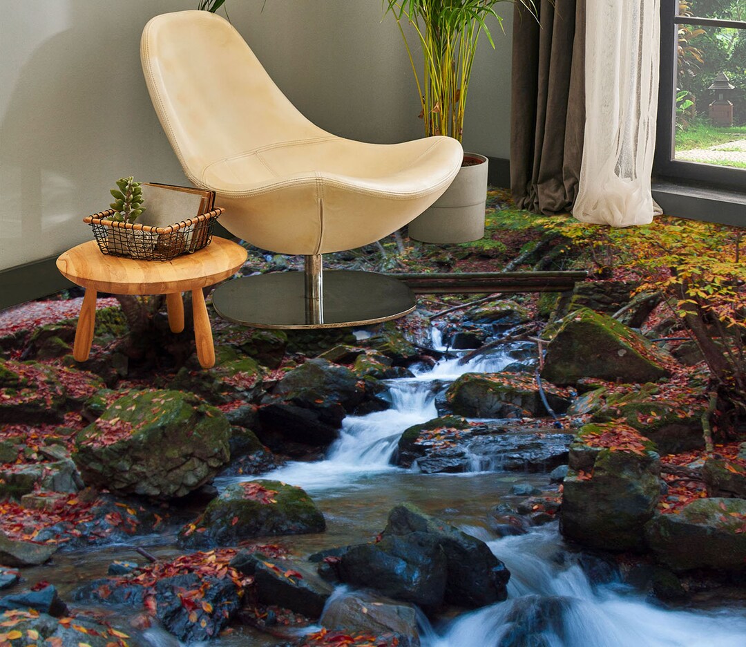 3D Stone River 1088 Floor Wallpaper Murals Self-adhesive Removable ...