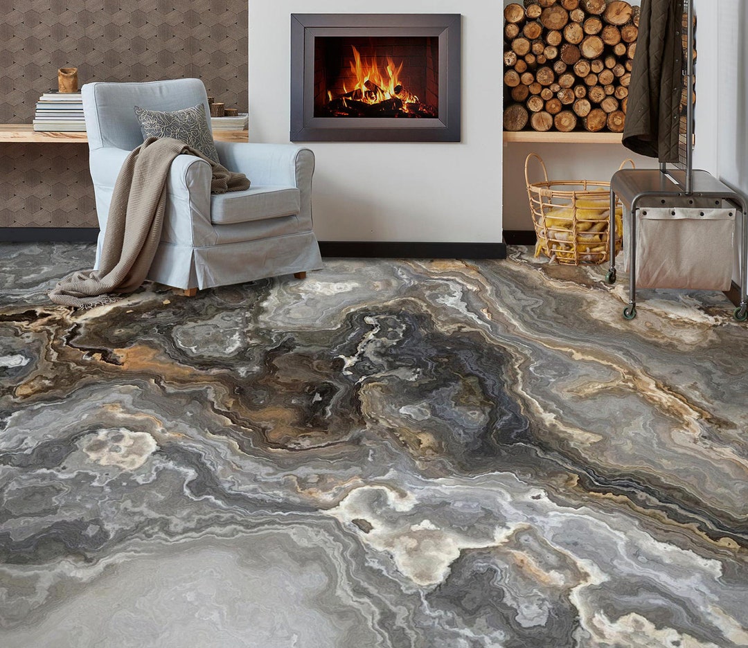 3D Big Gray Stones 196 Floor Mural  Wallpaper Murals Rug & Mat Print Epoxy waterproof bath floor main image 1