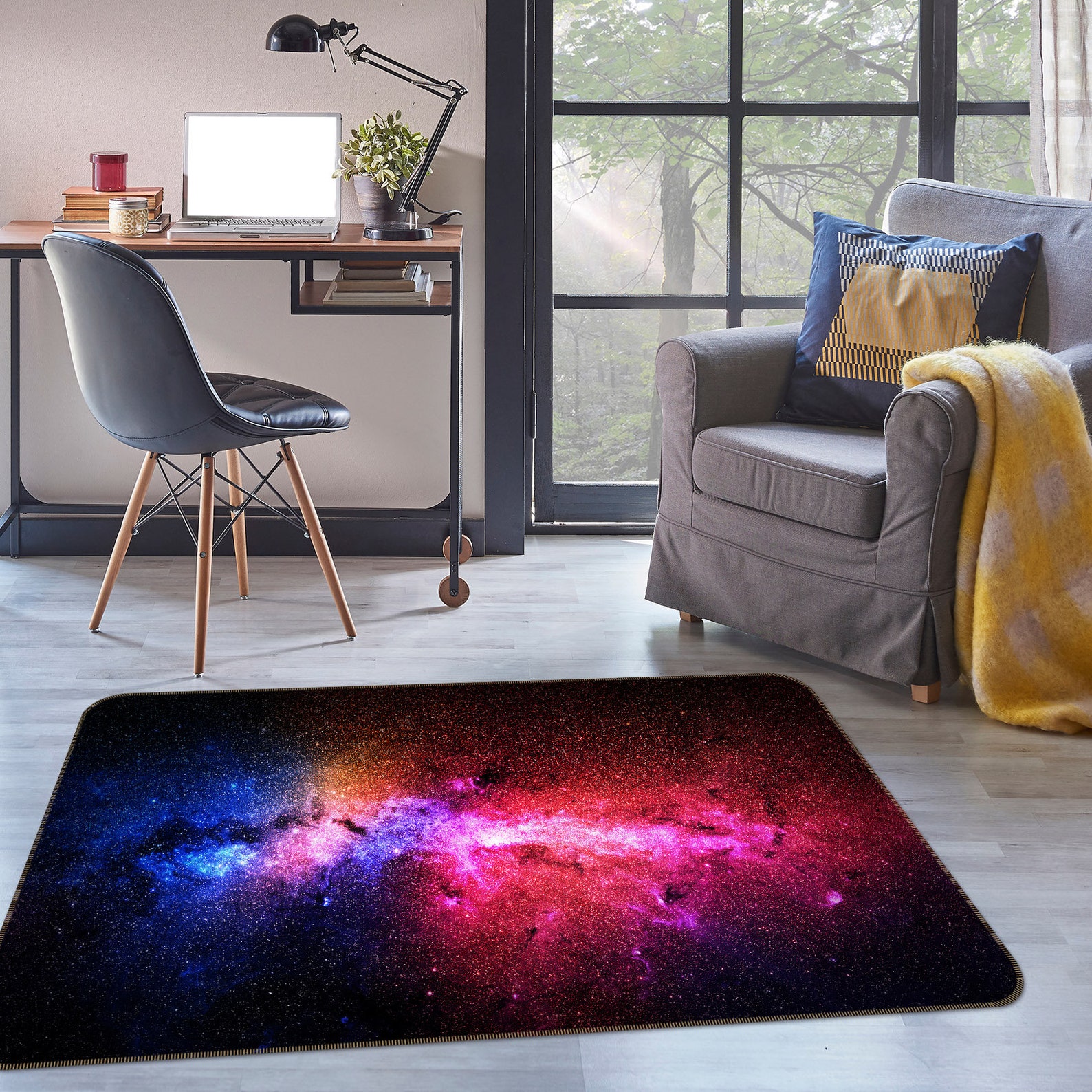 3D Colored Galaxy FA1035 Floor Non Slip Rug Carpet Room Mat Etsy