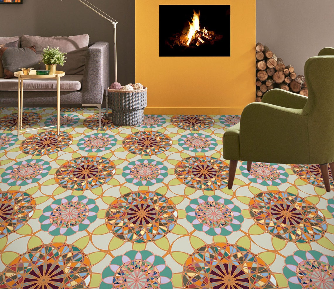 3d intricate pattern art 4329 floor wallpaper murals etsy