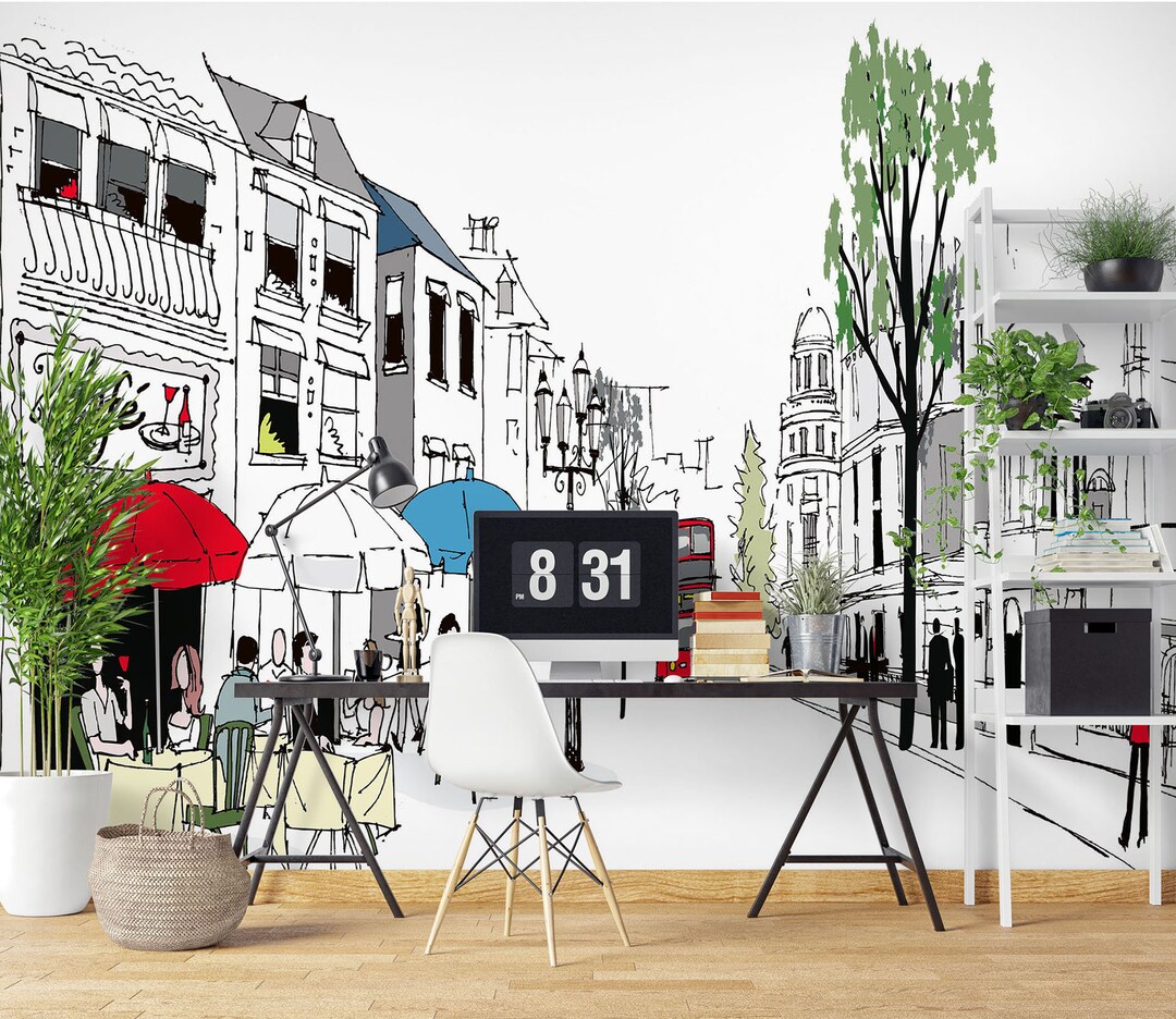 Coffee Shop 1233 Wallpaper Mural Self Adhesive Peel and Stick Wall