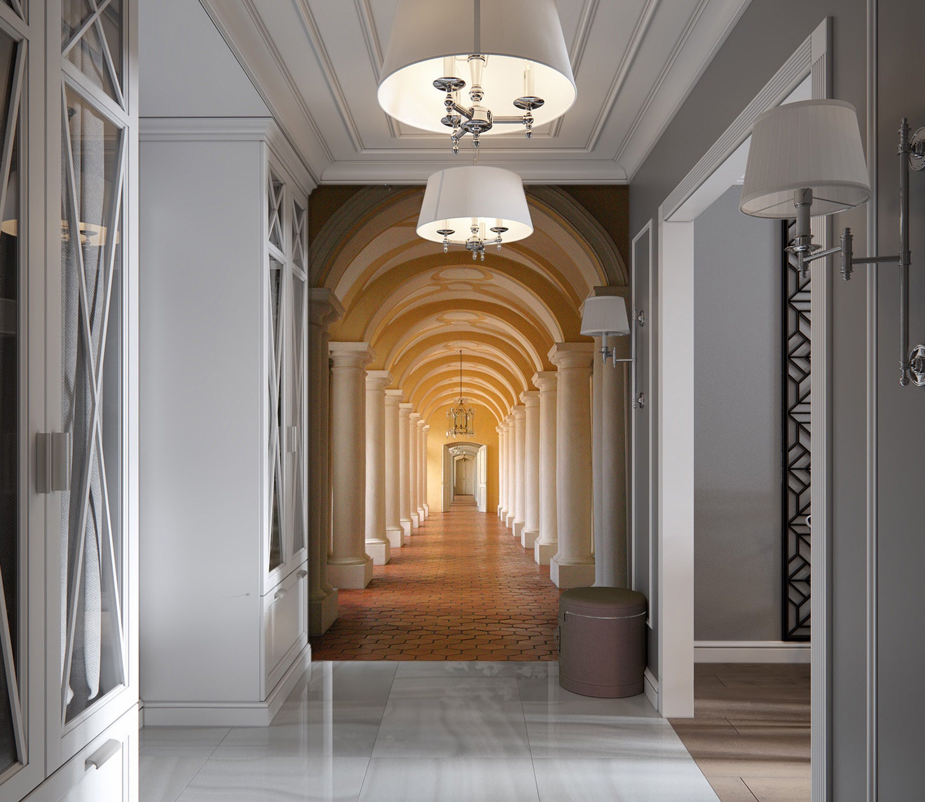 Arch Aisle 1391 Wallpaper Mural Self Adhesive Peel and Stick | Etsy