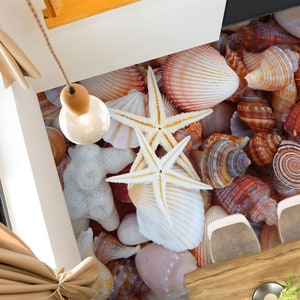 3D Conch Shell 5606 Floor Wallpaper Murals Self-Adhesive Removable Kitchen Bath Floor Waterproof floor Rug Mat Print Epoxy 2024