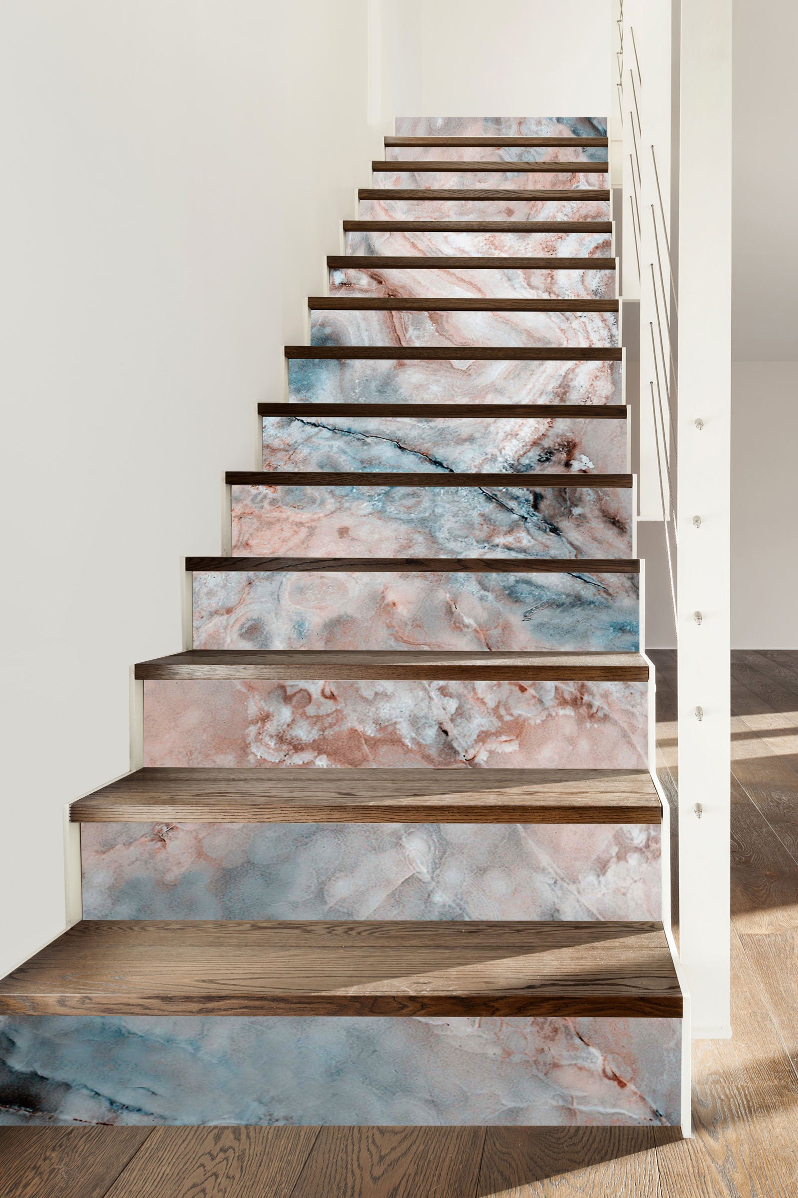 3D White Texture SS0338 Pattern Tile Marble Stair Risers Etsy