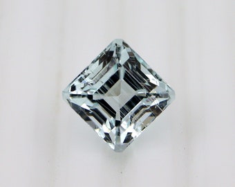 3mm to 10mm Aquamarine Gemstone square lot,Natural Aquamarine,Loose Aquamarine Faceted squares Aquamarine Jewelry price per piece